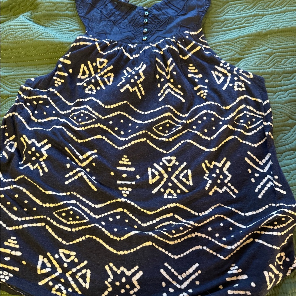 Lucky Brand Sleeveless Top with White Pattern